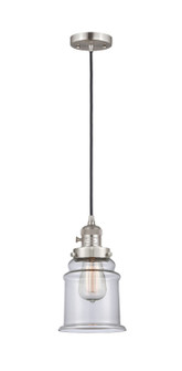 Franklin Restoration One Light Mini Pendant in Brushed Satin Nickel (405|201CSW-SN-G182)