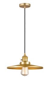 Franklin Restoration One Light Mini Pendant in Satin Gold (405|201CSW-SG-MFR-SG-12)