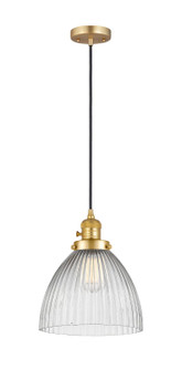 Franklin Restoration One Light Mini Pendant in Satin Gold (405|201CSW-SG-G222)