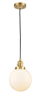 Franklin Restoration One Light Mini Pendant in Satin Gold (405|201CSW-SG-G201-8)