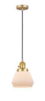 Franklin Restoration One Light Mini Pendant in Satin Gold (405|201CSW-SG-G171)