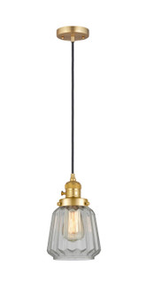Franklin Restoration One Light Mini Pendant in Satin Gold (405|201CSW-SG-G142)