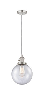 Franklin Restoration One Light Mini Pendant in Polished Nickel (405|201CSW-PN-G204-8)