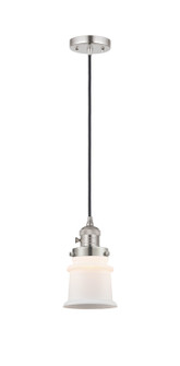Franklin Restoration One Light Mini Pendant in Polished Nickel (405|201CSW-PN-G181S)