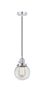 Franklin Restoration LED Mini Pendant in Polished Chrome (405|201CSW-PC-G202-6-LED)