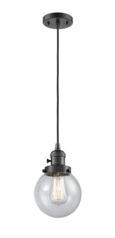Franklin Restoration LED Mini Pendant in Oil Rubbed Bronze (405|201CSW-OB-G204-6-LED)