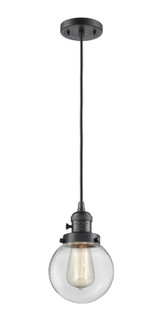Franklin Restoration One Light Mini Pendant in Oil Rubbed Bronze (405|201CSW-OB-G202-6)