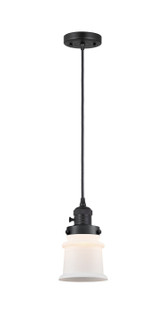 Franklin Restoration One Light Mini Pendant in Matte Black (405|201CSW-BK-G181S)