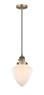 Franklin Restoration LED Mini Pendant in Brushed Brass (405|201CSW-BB-G661-7-LED)