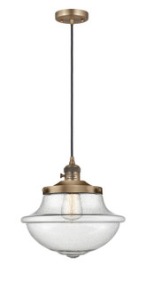 Franklin Restoration One Light Mini Pendant in Brushed Brass (405|201CSW-BB-G544)