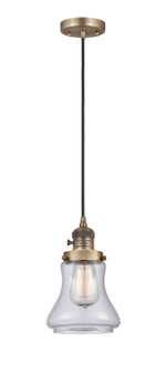 Franklin Restoration One Light Mini Pendant in Brushed Brass (405|201CSW-BB-G192)