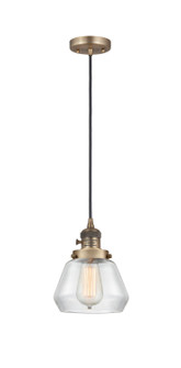Franklin Restoration One Light Mini Pendant in Brushed Brass (405|201CSW-BB-G172)