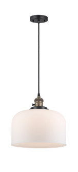 Franklin Restoration One Light Mini Pendant in Black Antique Brass (405|201CSW-BAB-G71-L)