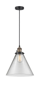 Franklin Restoration LED Mini Pendant in Black Antique Brass (405|201CSW-BAB-G42-L-LED)
