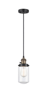 Franklin Restoration One Light Mini Pendant in Black Antique Brass (405|201CSW-BAB-G312)