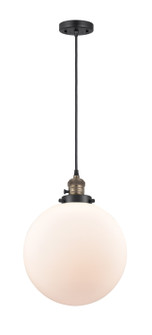 Franklin Restoration One Light Mini Pendant in Black Antique Brass (405|201CSW-BAB-G201-12)