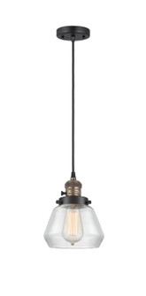 Franklin Restoration One Light Mini Pendant in Black Antique Brass (405|201CSW-BAB-G172)