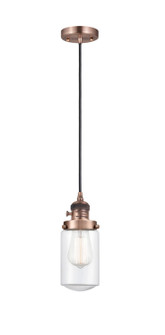 Franklin Restoration One Light Mini Pendant in Antique Copper (405|201CSW-AC-G312)