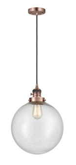 Franklin Restoration LED Mini Pendant in Antique Copper (405|201CSW-AC-G204-12-LED)