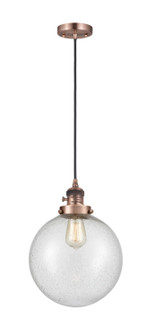 Franklin Restoration LED Mini Pendant in Antique Copper (405|201CSW-AC-G204-10-LED)