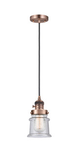 Franklin Restoration One Light Mini Pendant in Antique Copper (405|201CSW-AC-G184S)