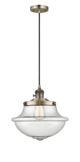 Franklin Restoration One Light Mini Pendant in Antique Brass (405|201CSW-AB-G544)
