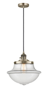 Franklin Restoration One Light Mini Pendant in Antique Brass (405|201CSW-AB-G542)