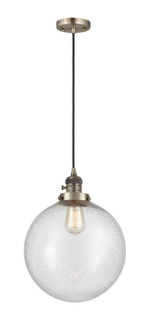Franklin Restoration LED Mini Pendant in Antique Brass (405|201CSW-AB-G204-12-LED)