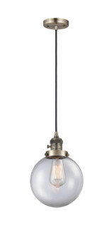 Franklin Restoration LED Mini Pendant in Antique Brass (405|201CSW-AB-G202-8-LED)
