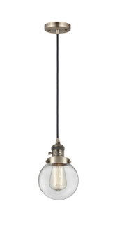 Franklin Restoration LED Mini Pendant in Antique Brass (405|201CSW-AB-G202-6-LED)