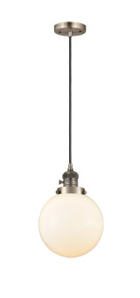 Franklin Restoration LED Mini Pendant in Antique Brass (405|201CSW-AB-G201-8-LED)