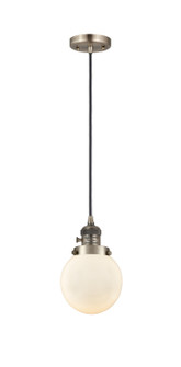 Franklin Restoration LED Mini Pendant in Antique Brass (405|201CSW-AB-G201-6-LED)