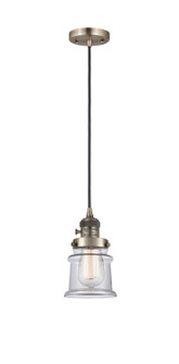 Franklin Restoration One Light Mini Pendant in Antique Brass (405|201CSW-AB-G182S)