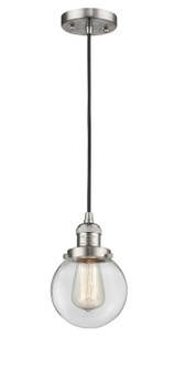 Franklin Restoration LED Mini Pendant in Brushed Satin Nickel (405|201C-SN-G202-6-LED)