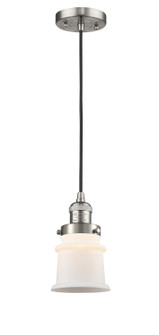 Franklin Restoration One Light Mini Pendant in Brushed Satin Nickel (405|201C-SN-G181S)