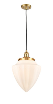 Franklin Restoration One Light Mini Pendant in Satin Gold (405|201C-SG-G661-12)
