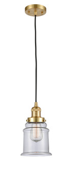 Franklin Restoration One Light Mini Pendant in Satin Gold (405|201C-SG-G182)