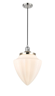 Franklin Restoration One Light Mini Pendant in Polished Nickel (405|201C-PN-G661-12)