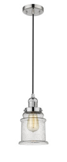 Franklin Restoration One Light Mini Pendant in Polished Nickel (405|201C-PN-G184)
