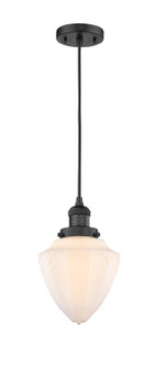 Franklin Restoration One Light Mini Pendant in Matte Black (405|201C-BK-G661-7)