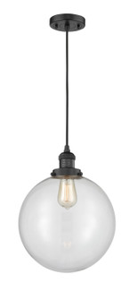 Franklin Restoration LED Mini Pendant in Matte Black (405|201C-BK-G202-12-LED)