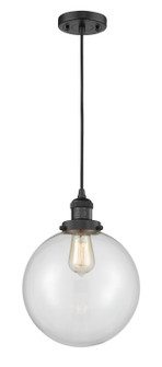 Franklin Restoration LED Mini Pendant in Matte Black (405|201C-BK-G202-10-LED)