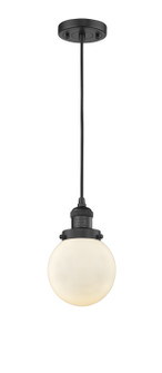 Franklin Restoration One Light Mini Pendant in Matte Black (405|201C-BK-G201-6)