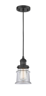 Franklin Restoration One Light Mini Pendant in Matte Black (405|201C-BK-G182S)