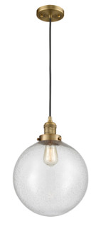 Franklin Restoration LED Mini Pendant in Brushed Brass (405|201C-BB-G204-12-LED)