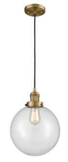 Franklin Restoration LED Mini Pendant in Brushed Brass (405|201C-BB-G202-10-LED)