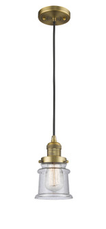 Franklin Restoration One Light Mini Pendant in Brushed Brass (405|201C-BB-G184S)