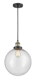 Franklin Restoration One Light Mini Pendant in Black Antique Brass (405|201C-BAB-G204-12)