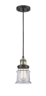 Franklin Restoration One Light Mini Pendant in Black Antique Brass (405|201C-BAB-G182S)