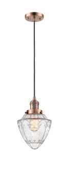 Franklin Restoration One Light Mini Pendant in Antique Copper (405|201C-AC-G664-7)